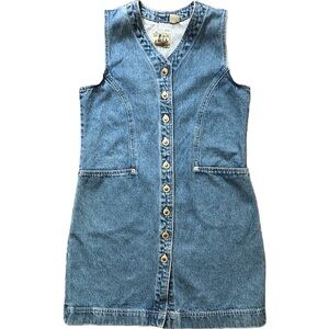 Vintage Denim Button-Down Dress